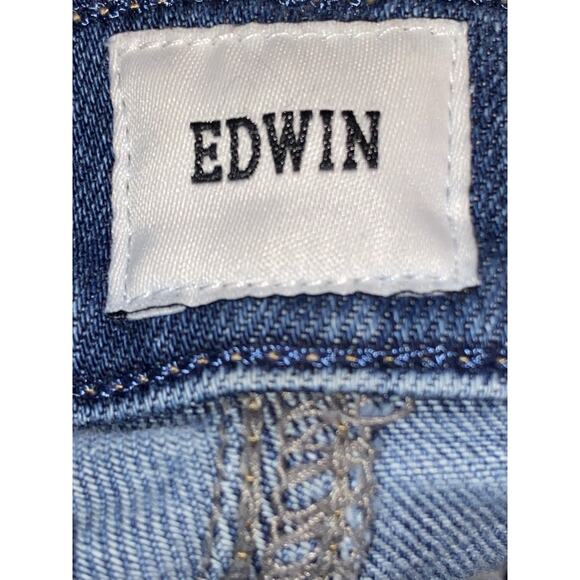 Edwin Women's Juniors Blue Skinny Jeans 10" High Rise size 25 length 26” - Picture 4 of 8